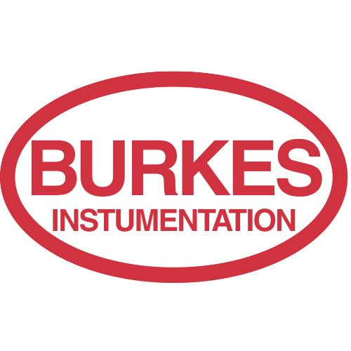 Burkes Instrumentation Services Logo with Red Oval and Red Typography