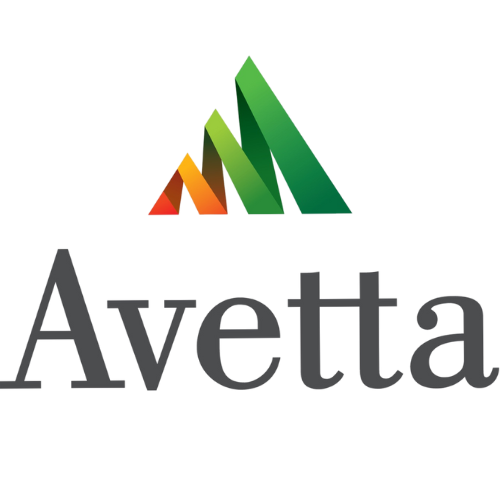 Avetta contractor prequalification logo with green, yellow, and red triangular design