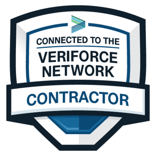 Burkes Mechanical verified contractor badge showing connection to the Veriforce Network for safety and compliance.