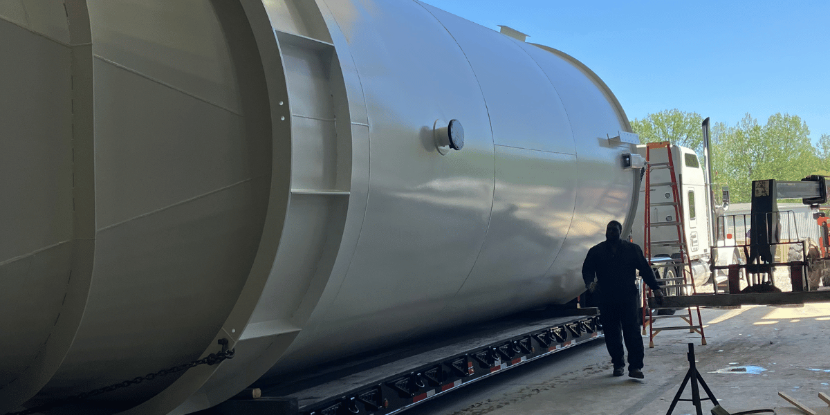 Pressure vessel fabricated by Burkes Fabrication