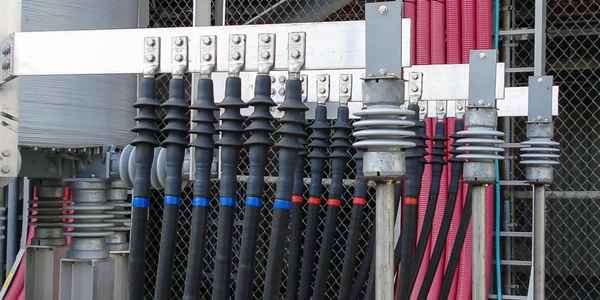 Burkes Mechanical industrial high-voltage electrical connections and insulated power cables with busbar terminations, supporting safe power distribution systems in industrial and manufacturing facilities